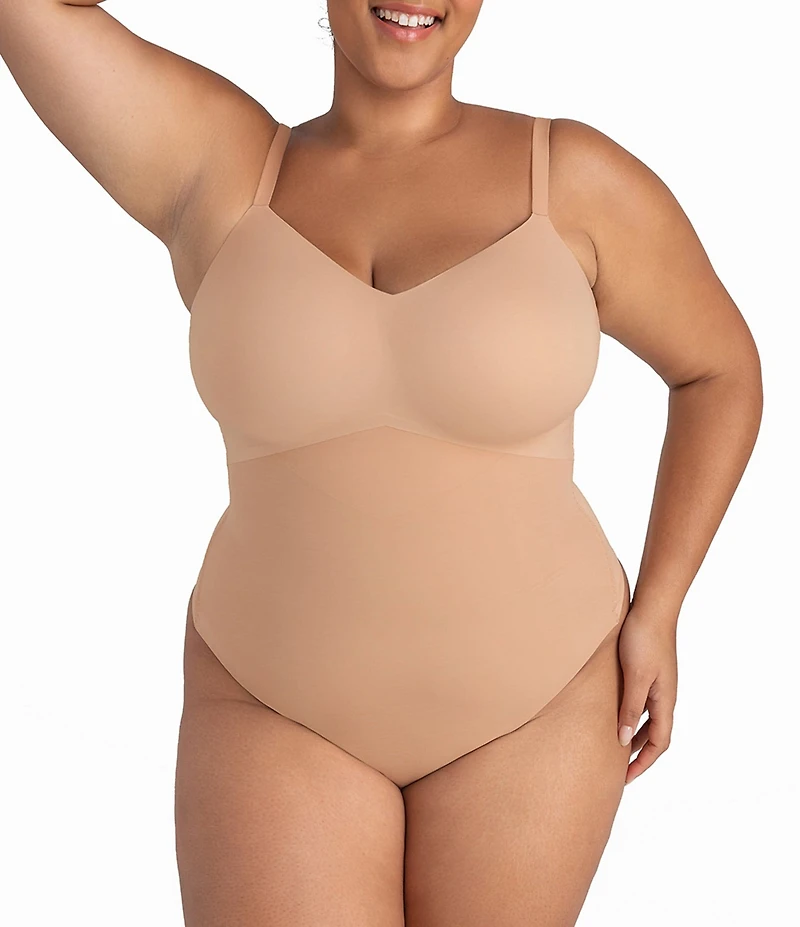 Honeylove Plus Size Cami Thong Bodysuit