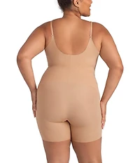 Honeylove Plus Size Open-Bust Mid-Thigh Bodysuit