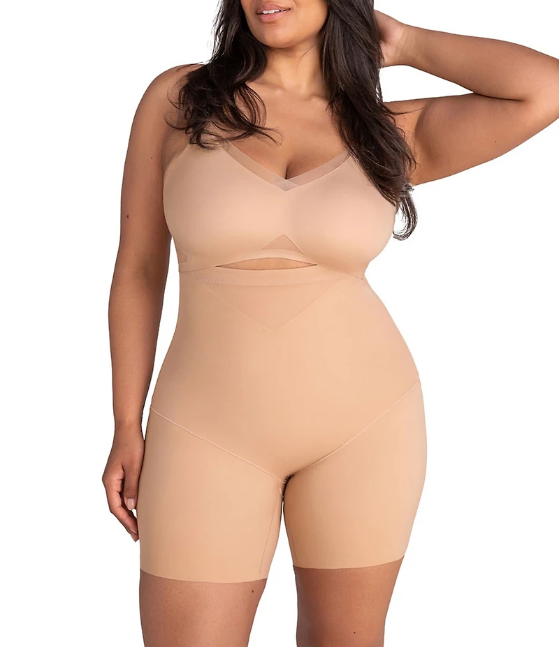 Honeylove Plus Size SuperPower High-Waisted Girl-Shorts