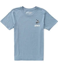 Hooey Big Boys Short Sleeve Cheyenne Dark Denim Blue T-Shirt