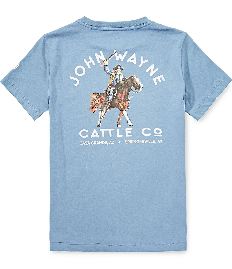 Hooey Big Boys Short Sleeve John Wayne Pocket T-Shirt