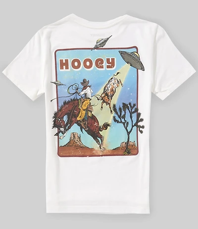 Hooey Big Boys Short Sleeve Space Rustler Cream W/Space Cowboy T-Shirt