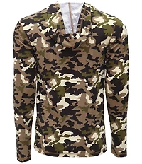 Hooey Captain Camouflage Printed Long Sleeve Hoodie
