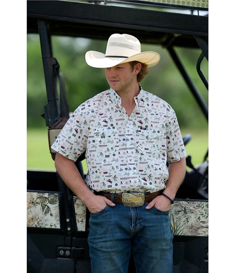 Hooey Maverick Printed Short Sleeve Performance Shirt