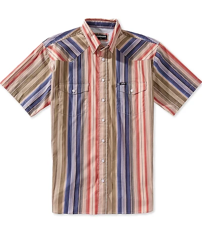 Hooey Maverick Striped Short Sleeve Performance Shirt