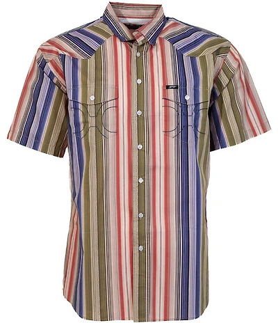 Hooey Maverick Striped Short Sleeve Performance Shirt