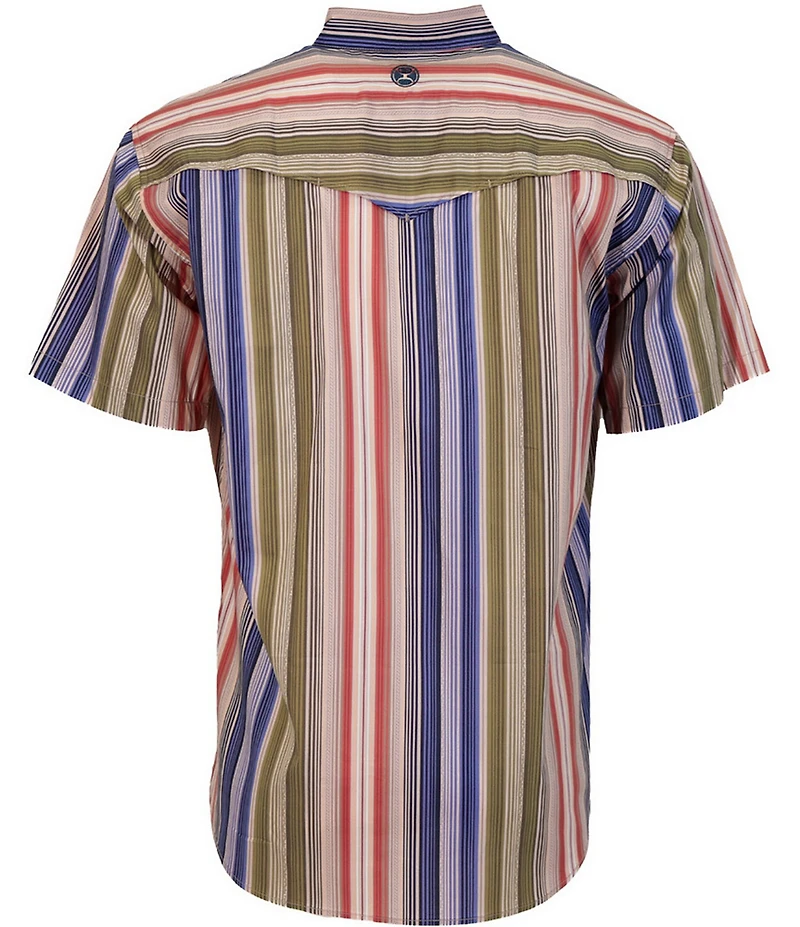 Hooey Maverick Striped Short Sleeve Performance Shirt