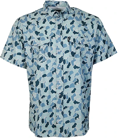 Hooey Sol Camouflage Printed Short Sleeve Shirt