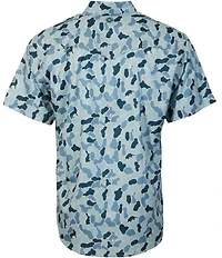Hooey Sol Camouflage Printed Short Sleeve Shirt