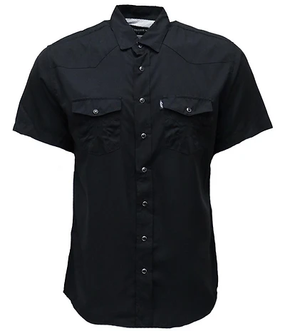Hooey Solid Short Sleeve Woven Shirt