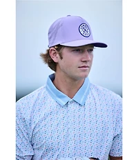 Hooey Weekender White Blue Printed Short Sleeve Polo Shirt