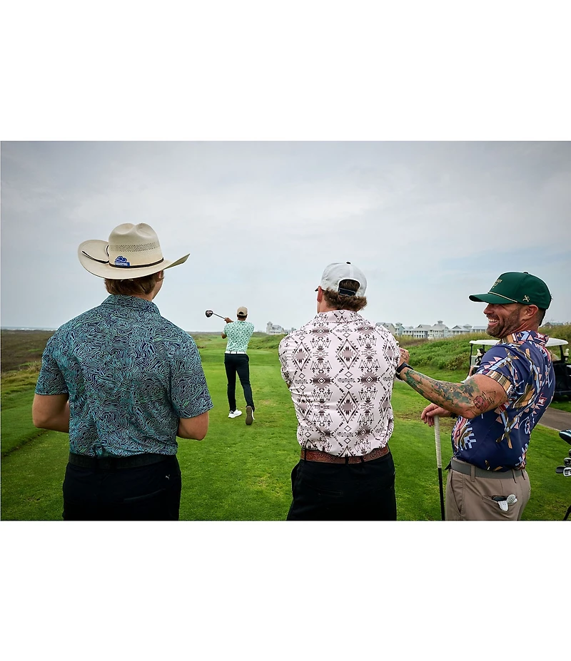 Hooey Weekender Printed Short Sleeve Polo Shirt