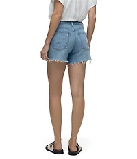 Hudson Jeans Devon High-Rise Frayed Raw Hem Boyfriend Shorts