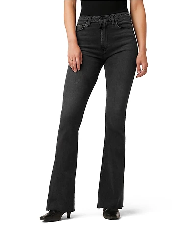 Hudson Jeans Holly High Rise Flare Washed Black Denim Jeans