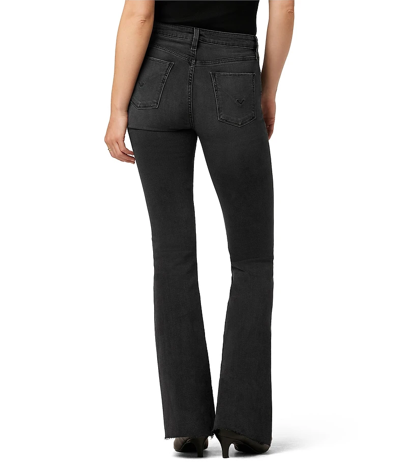 Hudson Jeans Holly High Rise Flare Washed Black Denim Jeans