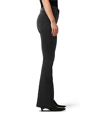 Hudson Jeans Holly High Rise Flare Washed Black Denim Jeans