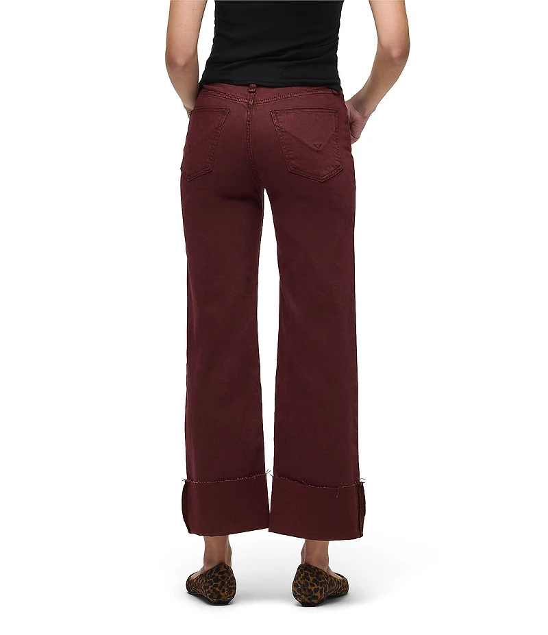 Hudson Jeans Rosie High Rise Wide Leg Ankle Cuff Jeans