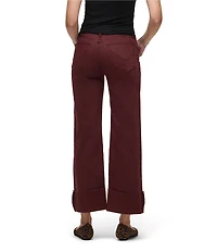 Hudson Jeans Rosie High Rise Wide Leg Ankle Cuff Jeans