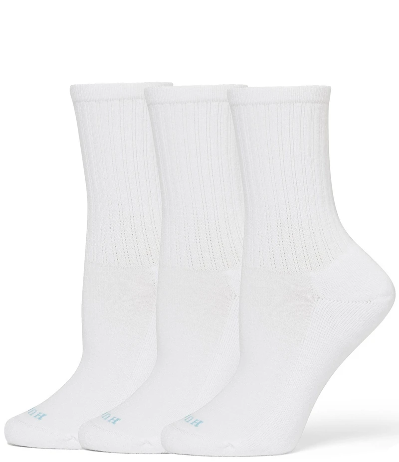 HUE Air Cushion Sport Crew Socks, 3 Pack