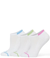 HUE Air Cushion Sport Mesh Top No-Show Socks, 3 Pack