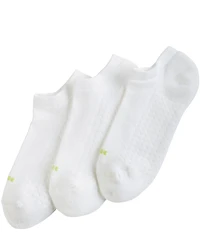 HUE Air Cushion Sport Mesh Top No-Show Socks, 3 Pack