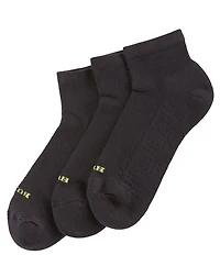 HUE Air Cushion Sport Quarter Top Moisture Control Socks, 3 Pack