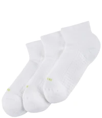 HUE Air Cushion Sport Quarter Top Moisture Control Socks, 3 Pack