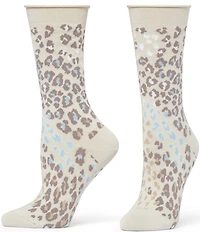 HUE Animal Print Jeans Crew Socks, 3 Pack