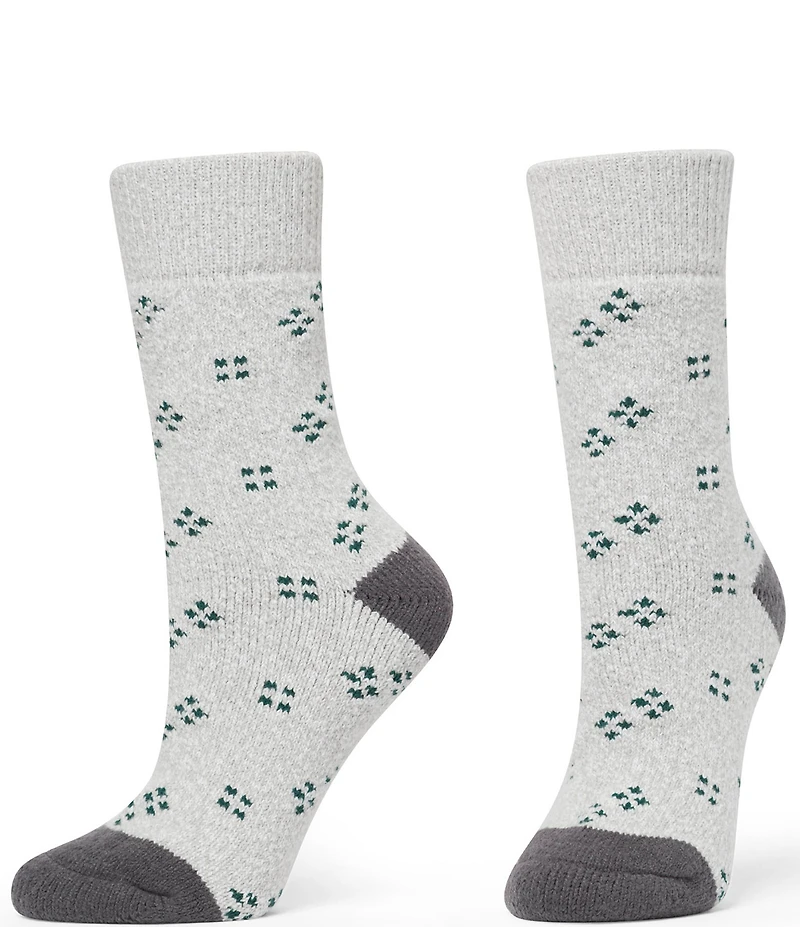 HUE Christmas Cabin Cozy Crew Socks, 2 Pack