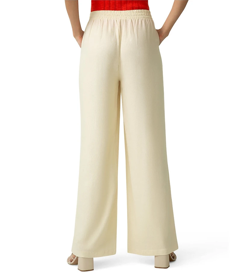 HUE Coastal Linen Palazzo Pants
