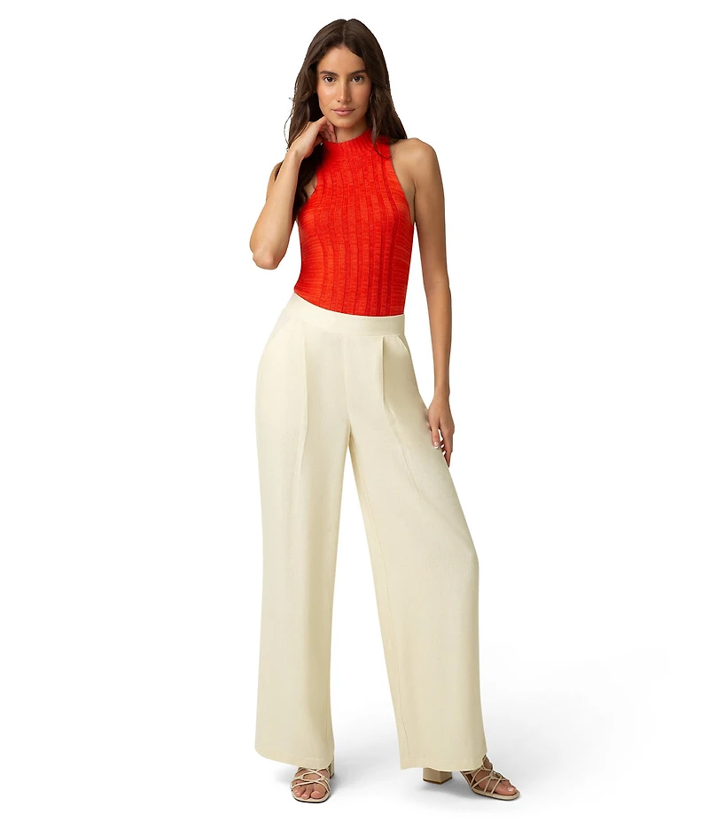 HUE Coastal Linen Palazzo Pants