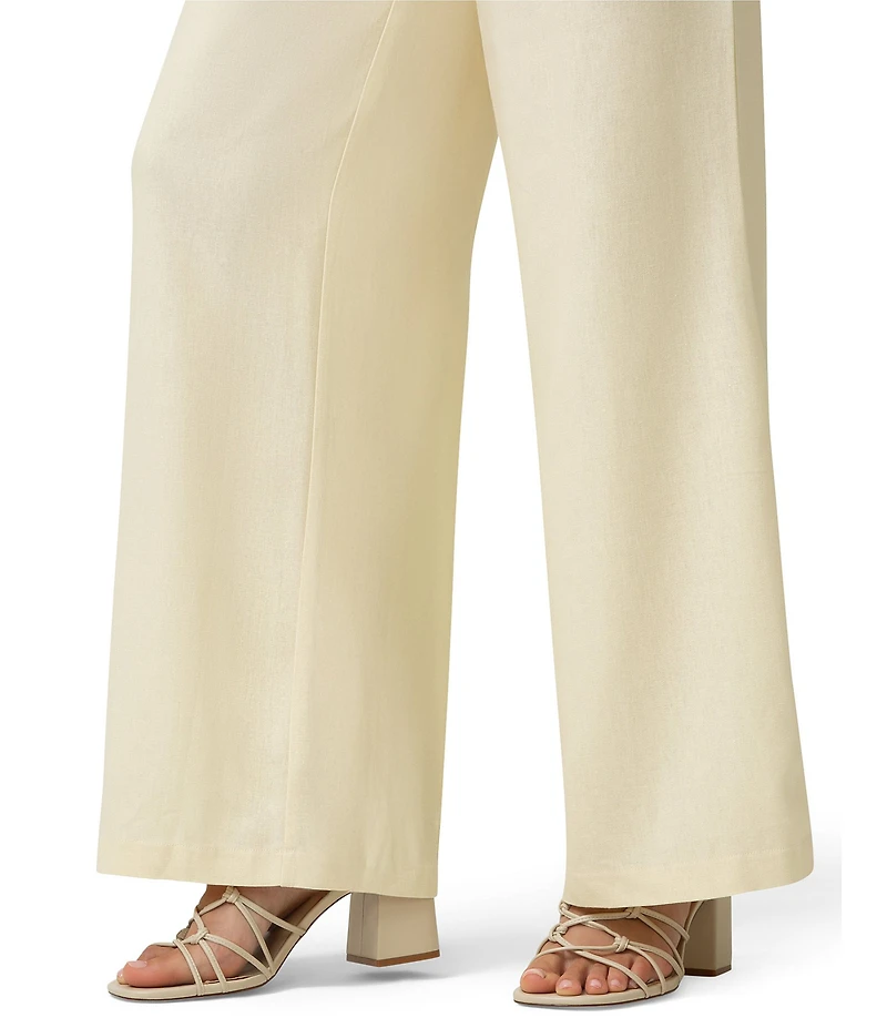 HUE Coastal Linen Palazzo Pants