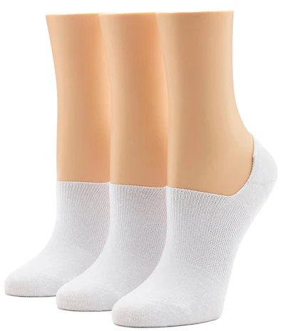 HUE Cotton Arch Hug No Show Socks, 3 Pack