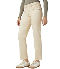 HUE Crosshatch Denim Straight Leggings