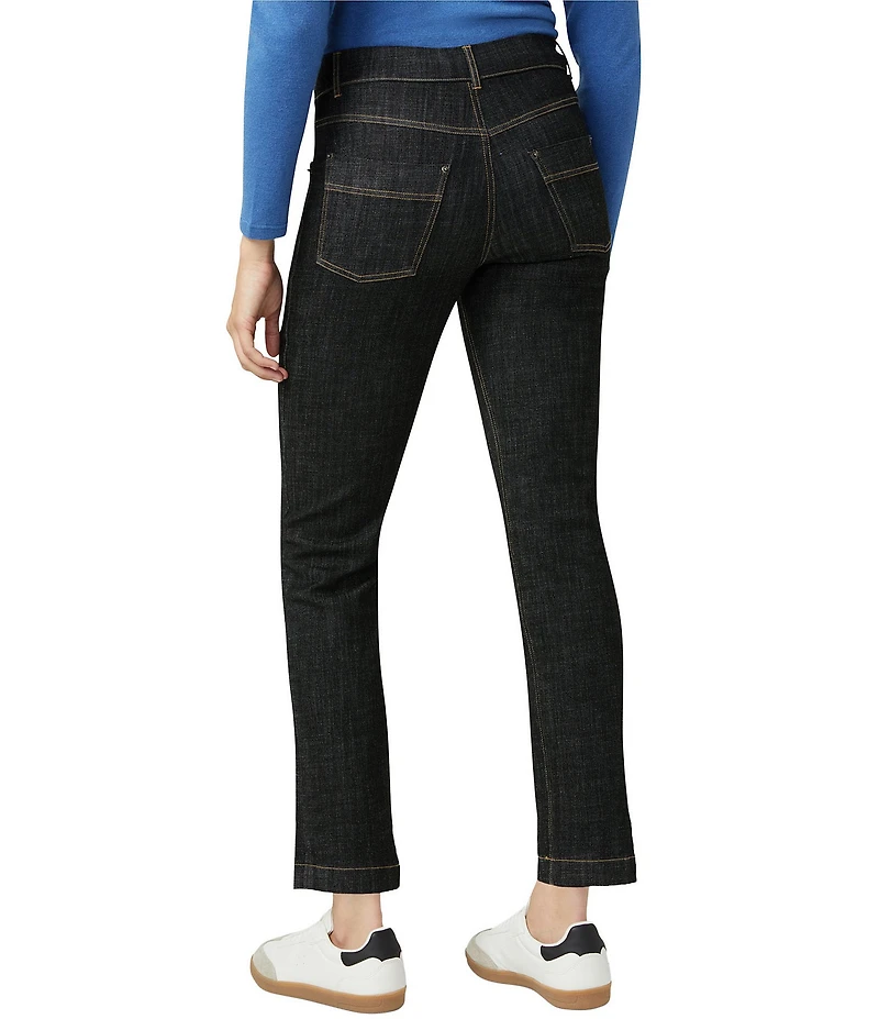 HUE Crosshatch Denim Straight Leggings