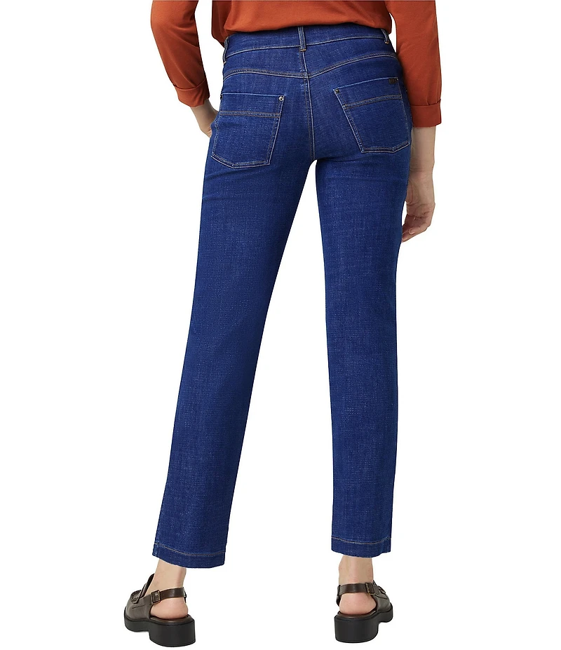 HUE Crosshatch Denim Straight Leggings