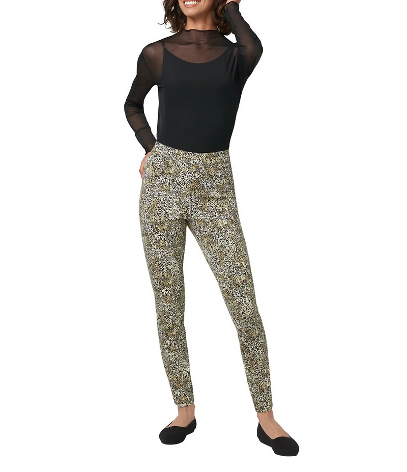 HUE Ditsy Animal Denim Leggings