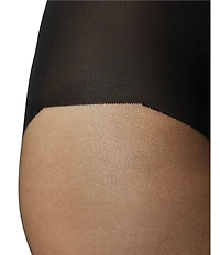 HUE Dotted Back Seam Sheer Control Top Tights