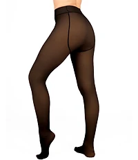HUE Faux Sheer Fleece Tights