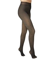 HUE Faux Sheer Polka Dot Tights