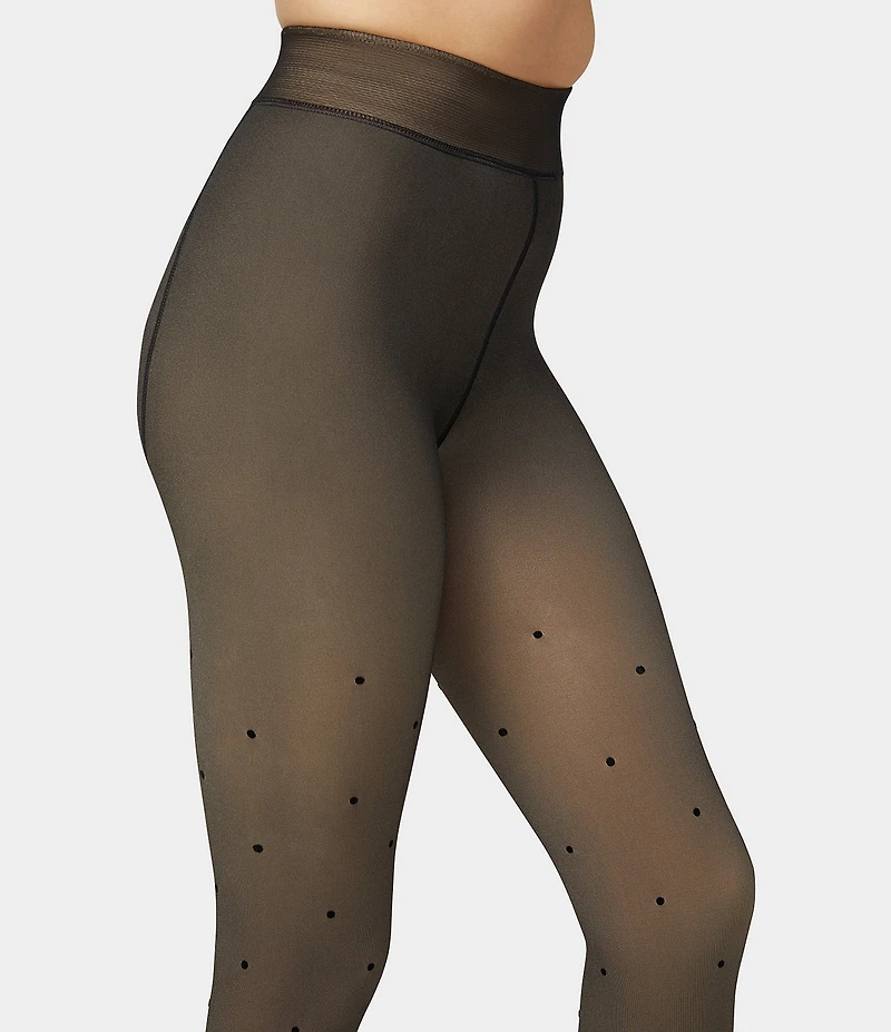 HUE Faux Sheer Polka Dot Tights
