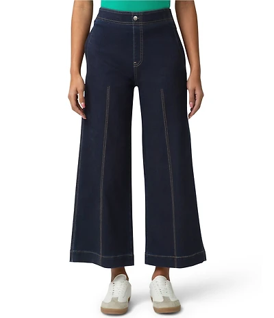HUE Fine Lines Denim Crop Wide Leg Leggings