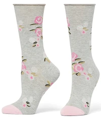 HUE Floral Jeans Crew Socks, 3 Pack