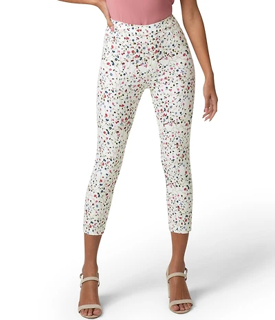 HUE Floral Ultra Soft Denim Floral Capri Leggings