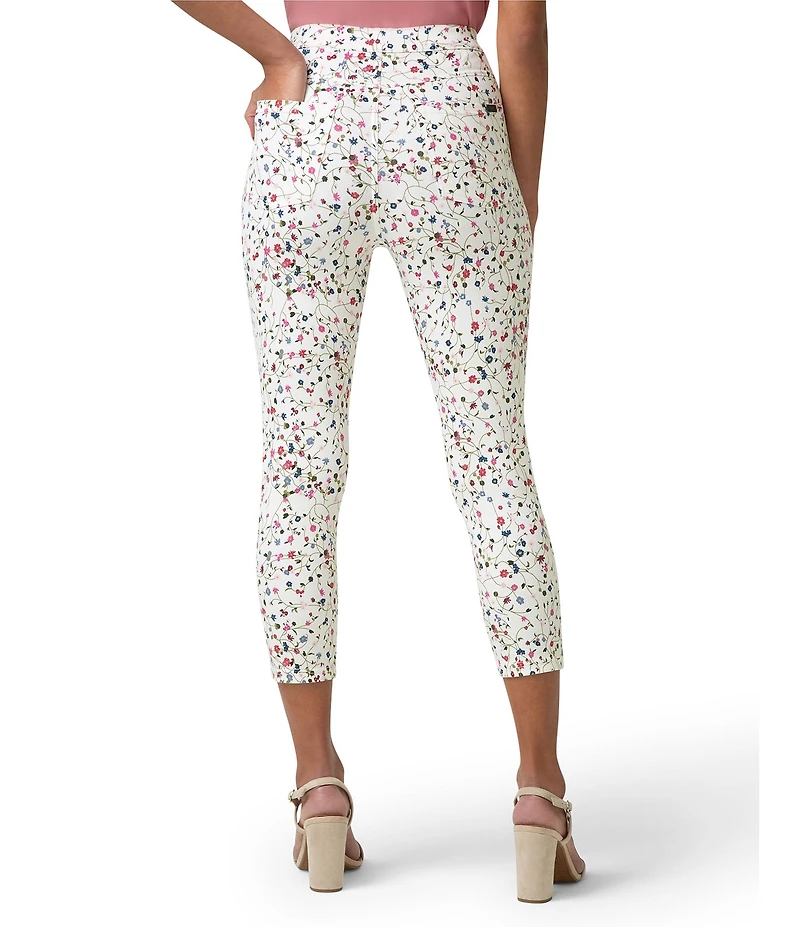 HUE Floral Ultra Soft Denim Floral Capri Leggings