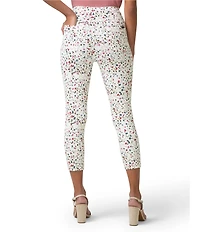 HUE Floral Ultra Soft Denim Floral Capri Leggings
