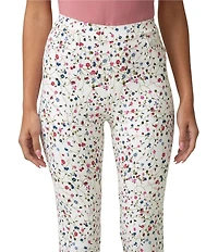HUE Floral Ultra Soft Denim Floral Capri Leggings