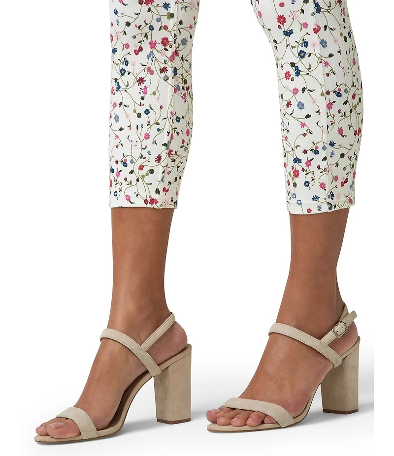 HUE Floral Ultra Soft Denim Floral Capri Leggings