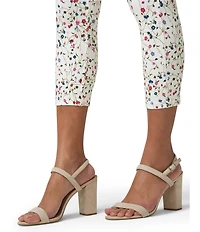 HUE Floral Ultra Soft Denim Floral Capri Leggings