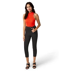 HUE Hi-Rise Ultra Soft Denim Capri Leggings